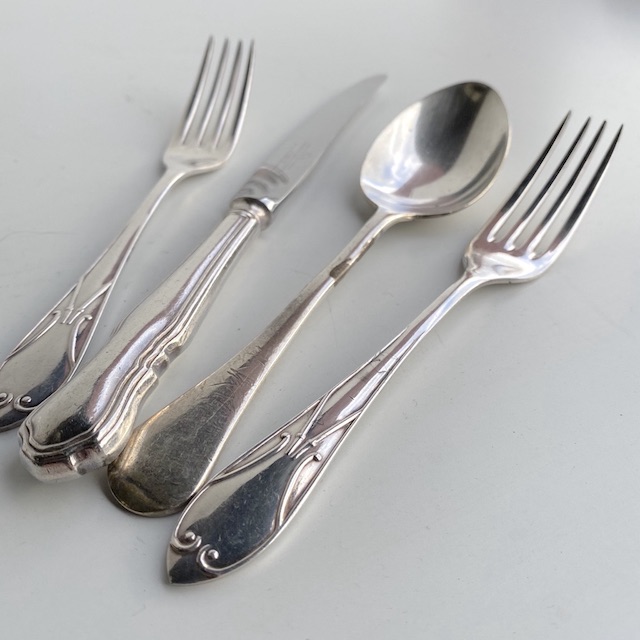 CUTLERY, Silver Place Setting (4 Piece)